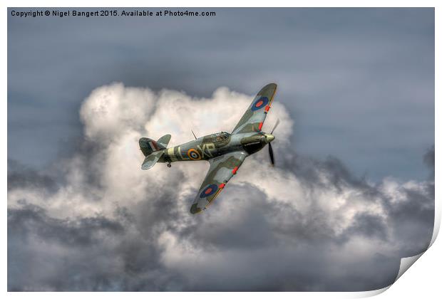  Hawker Hurricane Mk IIB BE505 Print by Nigel Bangert