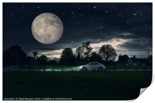 By The Light Of The Silvery Moon Print by Nigel Bangert