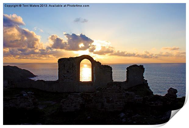 Sunset at Botallack Print by Terri Waters