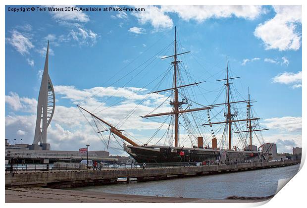  HMS Warrior Print by Terri Waters