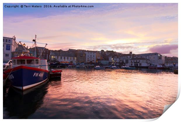 Sunset In Falmouth Print by Terri Waters
