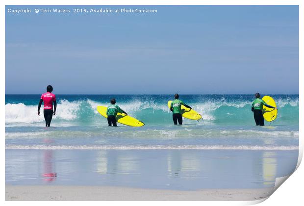 Beach Boys Go Surfing Print by Terri Waters