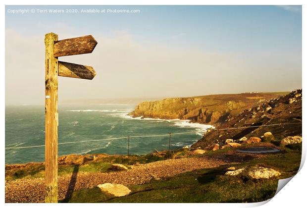 Land's End to Sennen Cove Coast Path Print by Terri Waters
