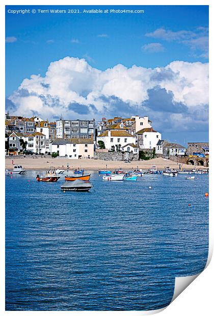 Sunny St Ives Print by Terri Waters