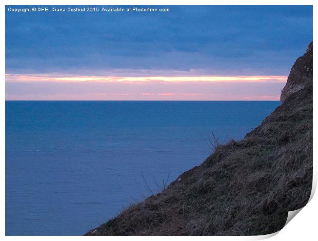  Winter's evening view from Beachy Head Print by DEE- Diana Cosford