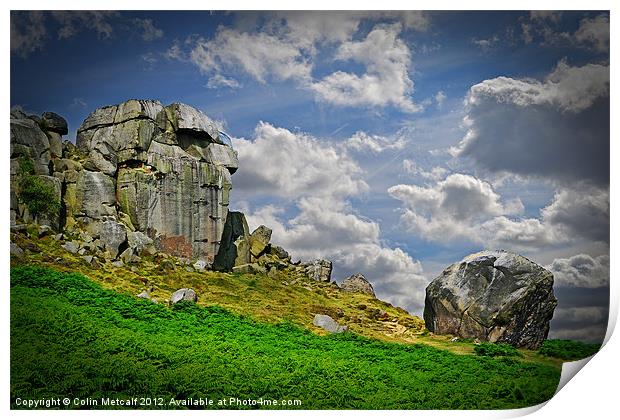 The Cow and Calf Rocks Print by Colin Metcalf