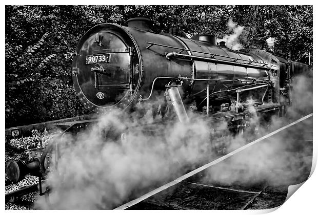 Austerity Class Engine in Mono Print by Colin Metcalf