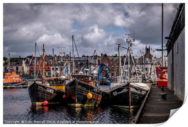 Stornaway Harbour Print by Colin Metcalf