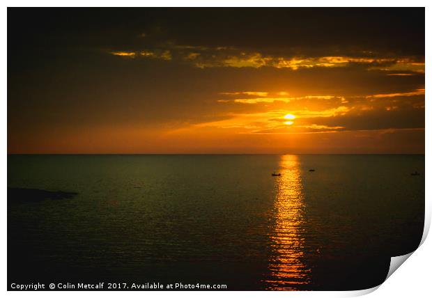 Adriatic Sunset Print by Colin Metcalf