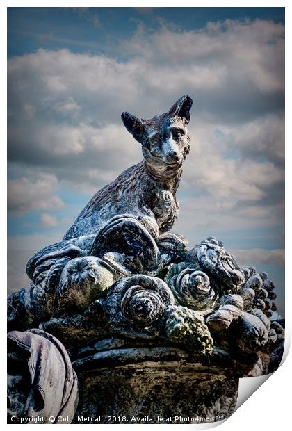 The Fox Sculpture Print by Colin Metcalf