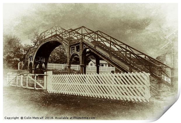 Historical Iron Footbridge Rebirth Print by Colin Metcalf