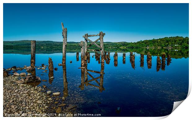 The Old Jetty, Loch Awe. Print by Colin Metcalf