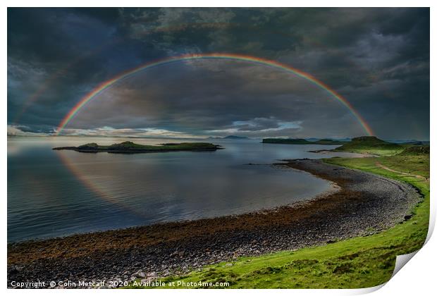 Rainbow Over Skye Print by Colin Metcalf