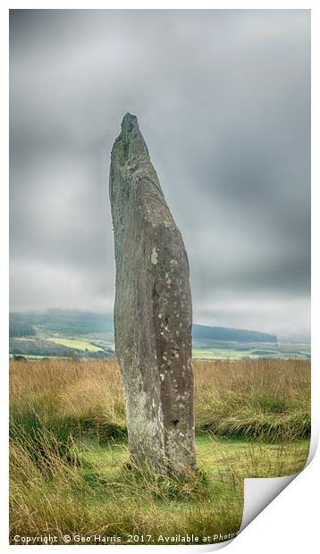 Standing Stone Print by Geo Harris