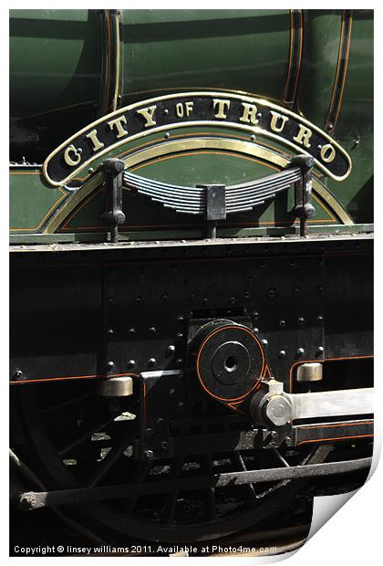 City of Truro Steam Train Print by Linsey Williams