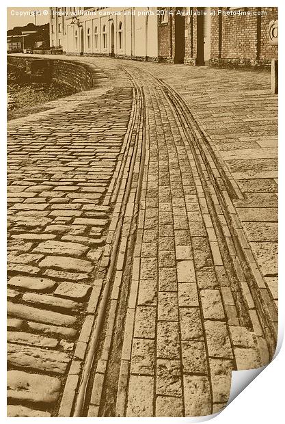 Transport. Swanage Pier Tramway Print by Linsey Williams