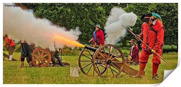  Firing The Cannon Print by Linsey Williams