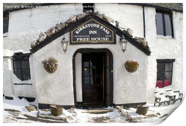 The Kirkstone Pass Inn, Entrance Print by Linsey Williams