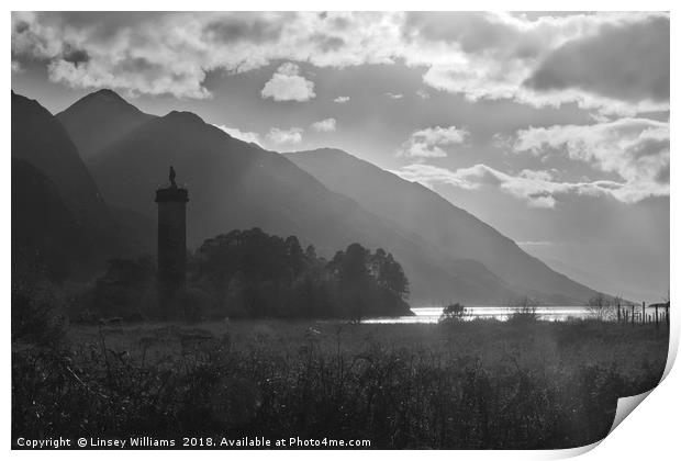 Glenfinnan, Scotland Print by Linsey Williams