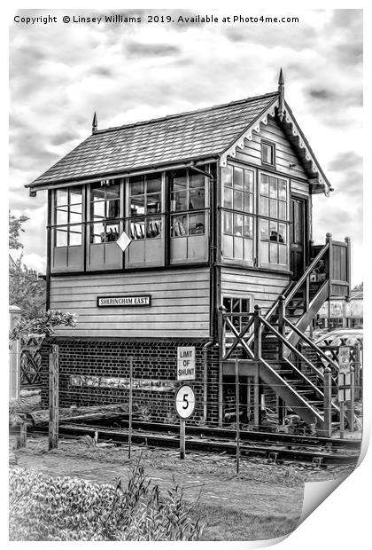 Sheringham East Signal Box Print by Linsey Williams