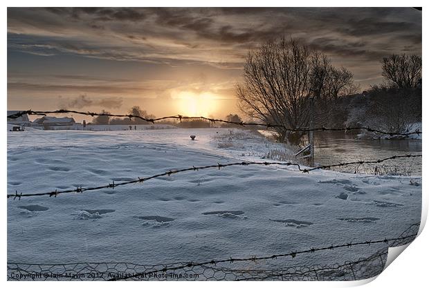 Sunrise and Snow Print by Iain Mavin