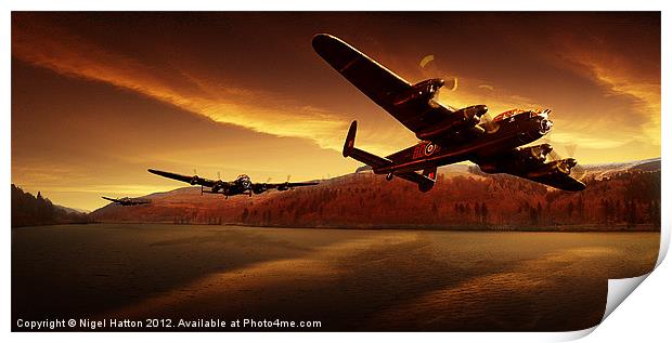 Lancasters in the Silent Valley Print by Nigel Hatton