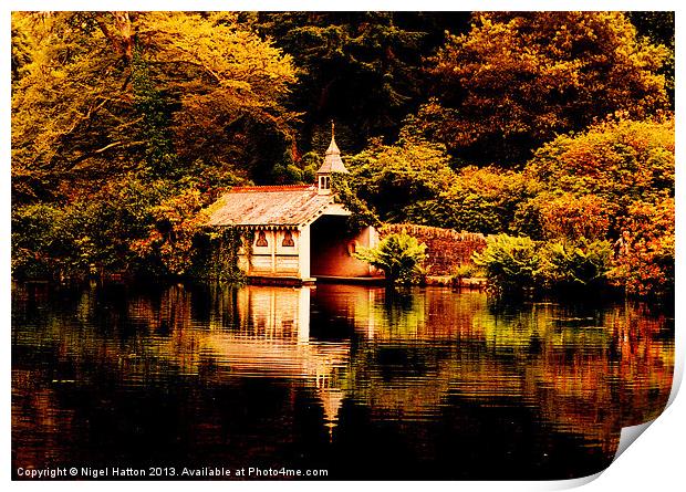 Trevrano Boat House Print by Nigel Hatton