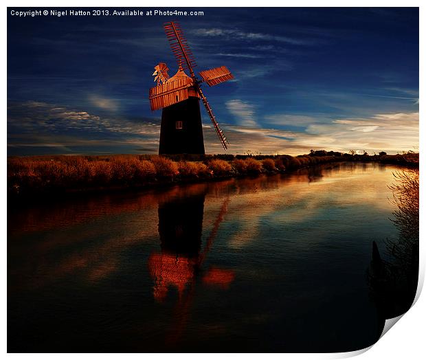 Windmill Print by Nigel Hatton