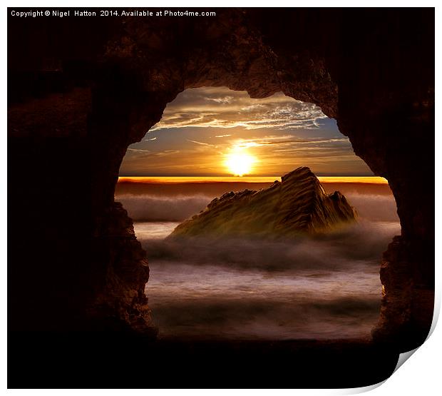 Cave Glow Print by Nigel Hatton