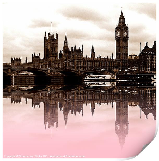 Westminster Pink Print by Sharon Lisa Clarke