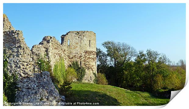 Pevensey Castle Print by Sharon Lisa Clarke