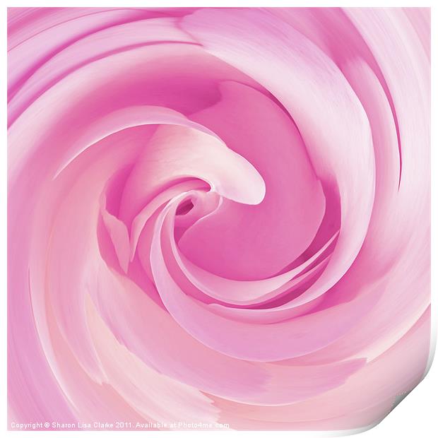Pure pink Print by Sharon Lisa Clarke