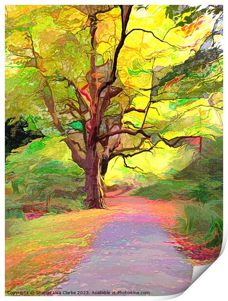Autumn Paths Print by Sharon Lisa Clarke