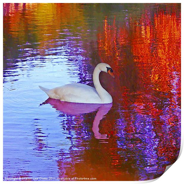Swan song Print by Sharon Lisa Clarke
