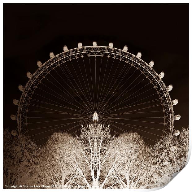 London's Eye Print by Sharon Lisa Clarke