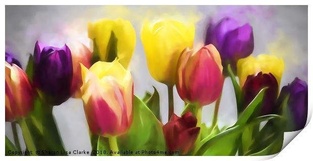 Tulip Haze Print by Sharon Lisa Clarke