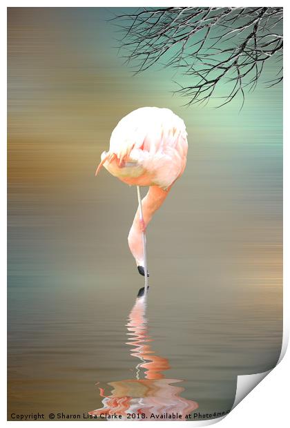 Feathered in pink Print by Sharon Lisa Clarke