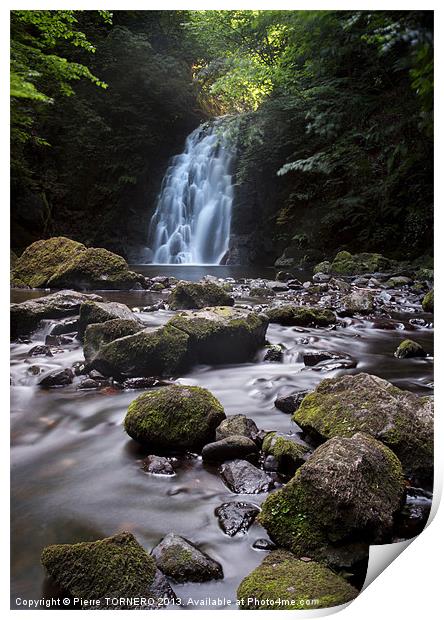 Gleno Waterfall Print by Pierre TORNERO