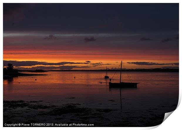 Kinvarra Harbour Print by Pierre TORNERO