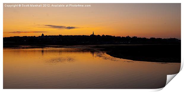 Lossiemouth Evening Twilight Print by Scott K Marshall