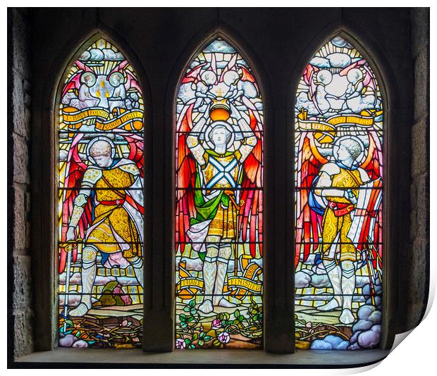 St Conan's Stained Glass Print by Scott K Marshall