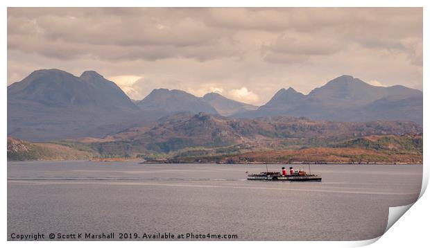 Waverley Under a Torridon Sky Print by Scott K Marshall