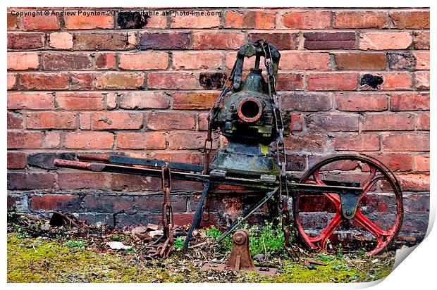 Old machinery Blist Hill Telford Print by Andrew Poynton