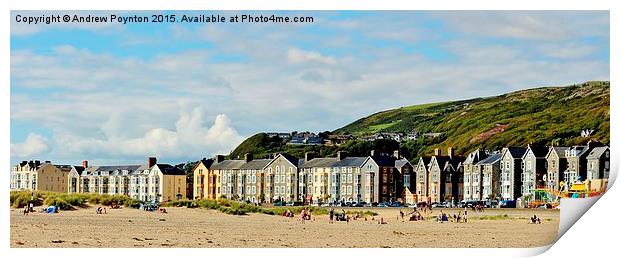  Barmouth beach Print by Andrew Poynton