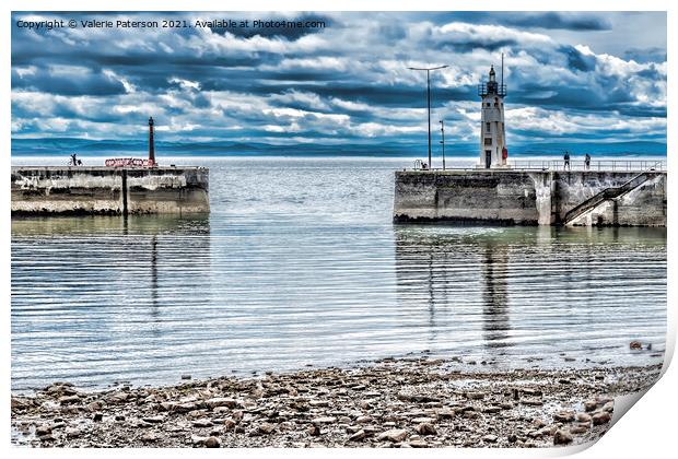 Anstruther Harbour Entrance Print by Valerie Paterson