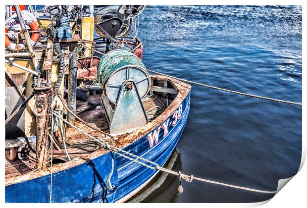 Working Fishing Boat Print by Valerie Paterson