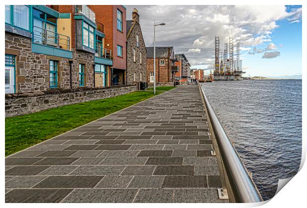 Riverside Walk Dundee Print by Valerie Paterson