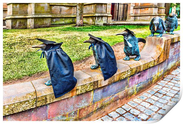 Penguin Parade Dundee Print by Valerie Paterson
