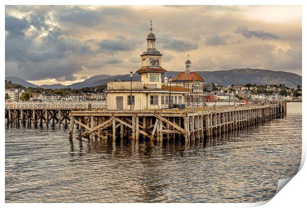 Pier at Dunoon Print by Valerie Paterson