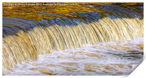 Flow Of Gold Print by Valerie Paterson